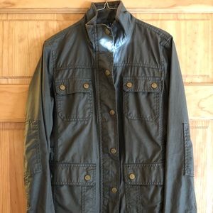 Military style zip up jacket